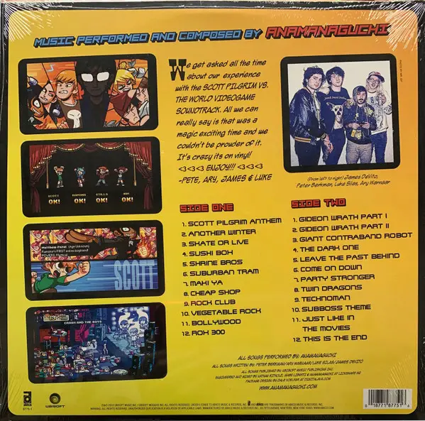 Anamanaguchi - Scott Pilgrim Vs. The World: The Game (Original Videogame Soundtrack) (Прозрачный, Оранжевый, Альбом, Лимитированое, Переиздание) - фото №2