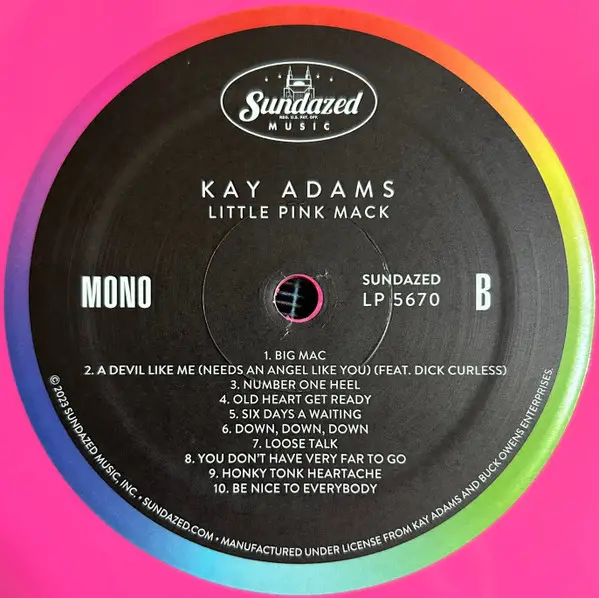 Kay Adams - Little Pink Mack (Pink, LP, Compilation, Mono) - фото №5