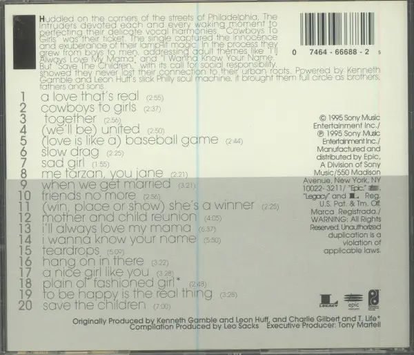 The Intruders - Cowboys To Girls (The Best Of The Intruders) (Springfield, Compilation) - фото №2
