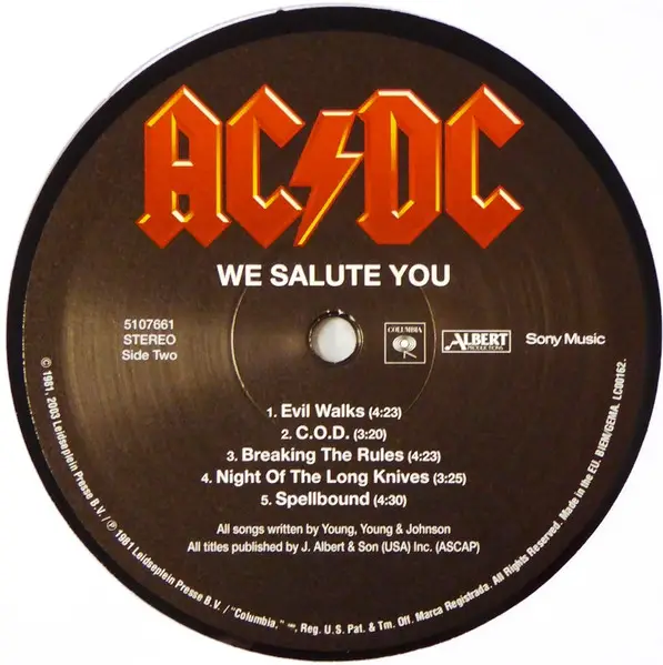 AC/DC - For Those About To Rock (We Salute You) (180 грамм, Альбом, Переиздание, Ремастеринг) - фото №4