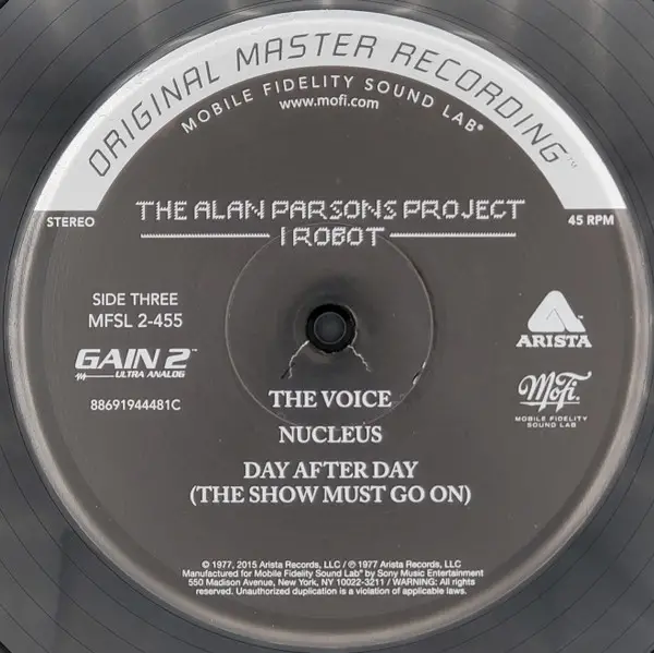 The Alan Parsons Project - I Robot (2 пластинки, 180 грамм, Раскладная обложка, 45 об/мин, Альбом, Лимитированое, Пронумерованный, Переиздание, Ремастеринг, Специальное издание) - фото №7