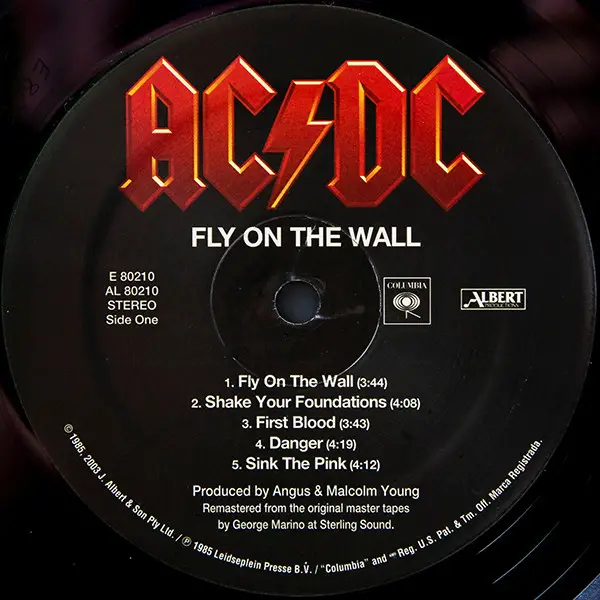 AC/DC - Fly On The Wall (180g, LP, Album, Reissue) - фото №5