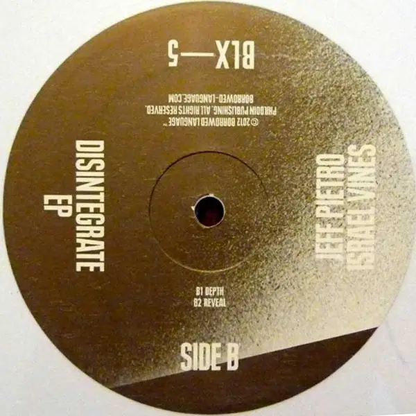 Jeff Pietro & Israel Vines - Disintegrate EP (White, EP) - фото №2