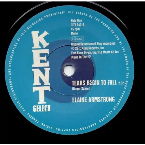 Elaine Armstrong & Betty Moorer - Tears Begin To Fall / Speed Up (45 об/мин, Моно) - фото №3