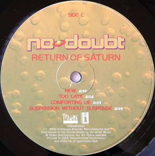 No Doubt - Return Of Saturn (2 платівки, LP, Album) - фото №5