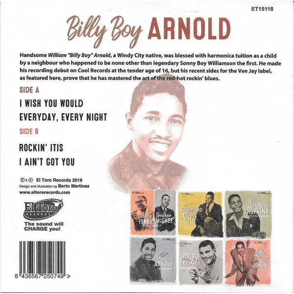 Billy Boy Arnold - I Wish You Would (45 об/мин, EP) - фото №2