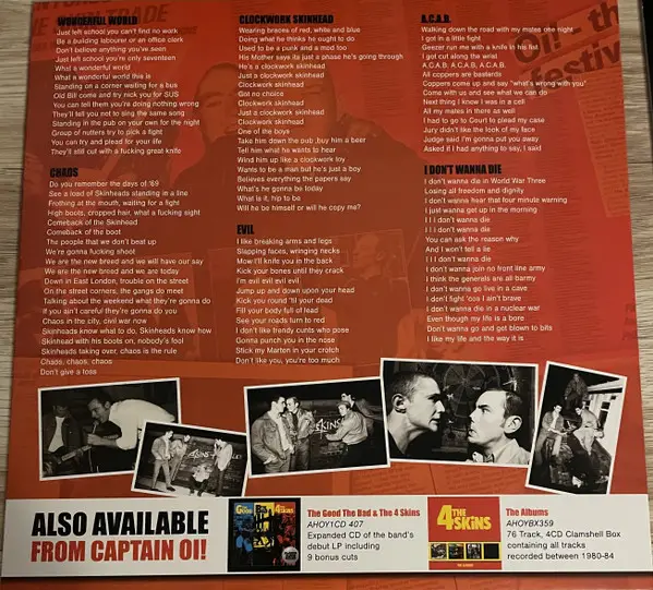 4 Skins - The Original 4 Skins (Red, LP, Compilation) - фото №4