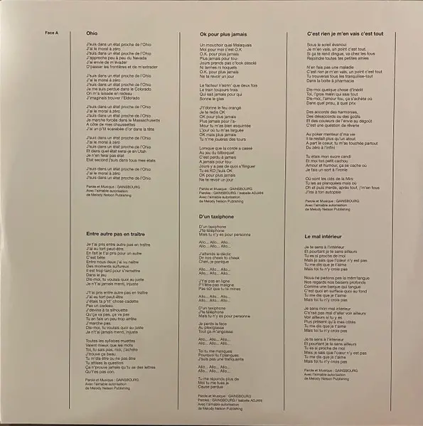Isabelle Adjani - Isabelle Adjani (LP, Album, Reissue, Stereo) - фото №5