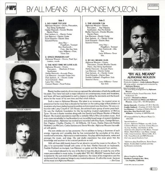 Alphonse Mouzon & Herbie Hancock & Freddie Hubbard & Lee Ritenour & The Seawind Horns - By All Means (Альбом, Переиздание, Ремастеринг) - фото №3