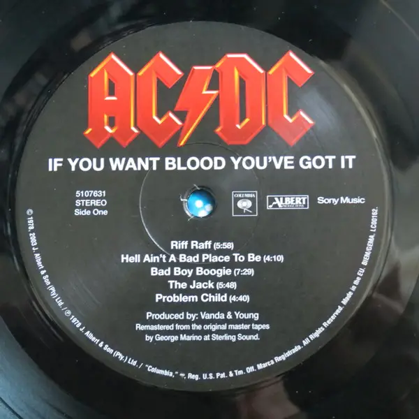 AC/DC - If You Want Blood You've Got It (LP, Album, Reissue, Remastered, Repress, Stereo) - фото №3