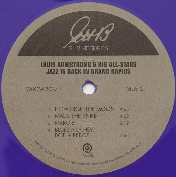 Louis Armstrong - Jazz Is Back In Grand Rapids (2 платівки, Фіолетовий, Альбом, Лимітоване, Перевидання, Ремастеринг) - фото №5