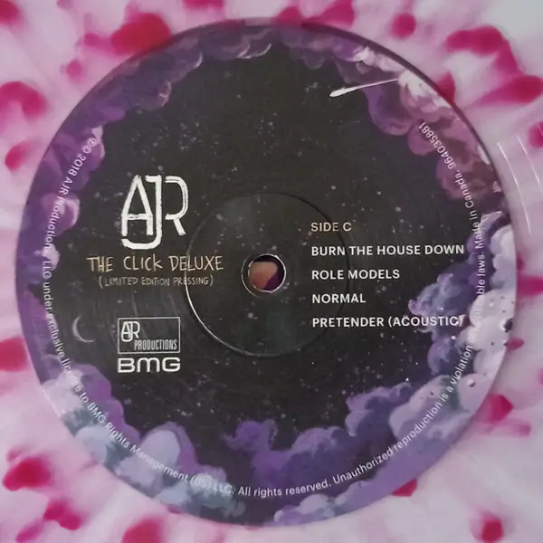 AJR - The Click (Deluxe Edition) (Limited Edition Pressing) (2 платівки, Прозорий, Червоний, Бризки, Альбом, Гравірована, Лимітоване, Перевидання) - фото №5