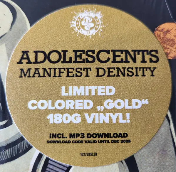 Adolescents - Manifest Density (Gold, LP, Album, Reissue) - фото №8