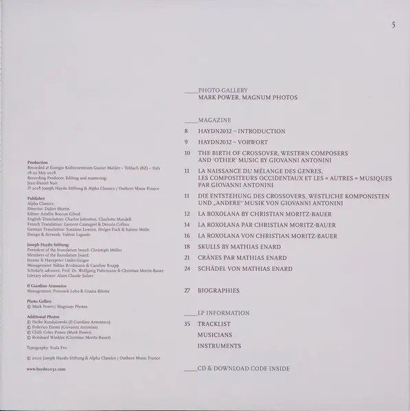 Joseph Haydn & Giovanni Antonini & Il Giardino Armonico - No. 8 _ La Roxolana (2 платівки, 180 грам, Альбом, Лимітоване, Пронумерований) - фото №12