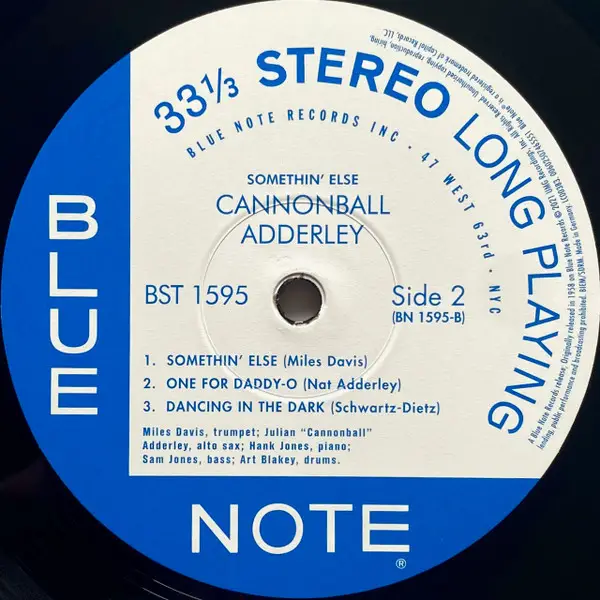 Cannonball Adderley - Somethin' Else (180g, LP, Album, Reissue, Stereo) - фото №4