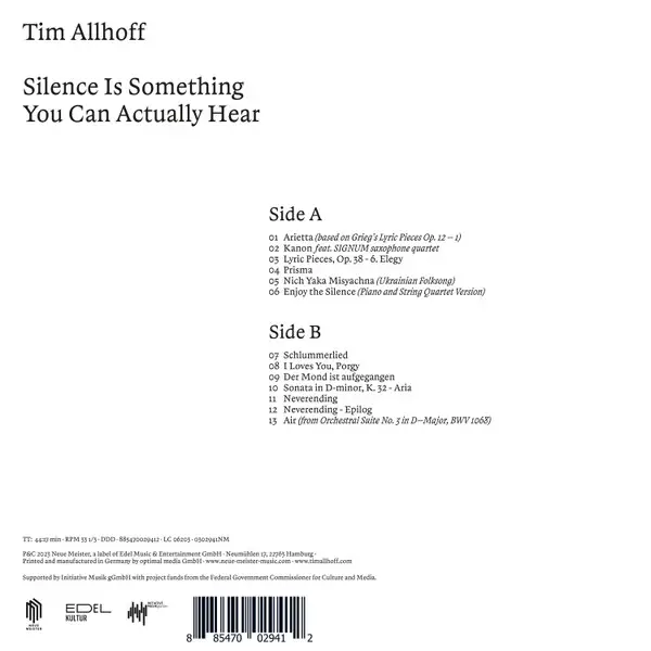 Tim Allhoff & Signum Saxophone Quartet & Vienna Morphing Soloists - Silence Is Something You Can Actually Hear - фото №2