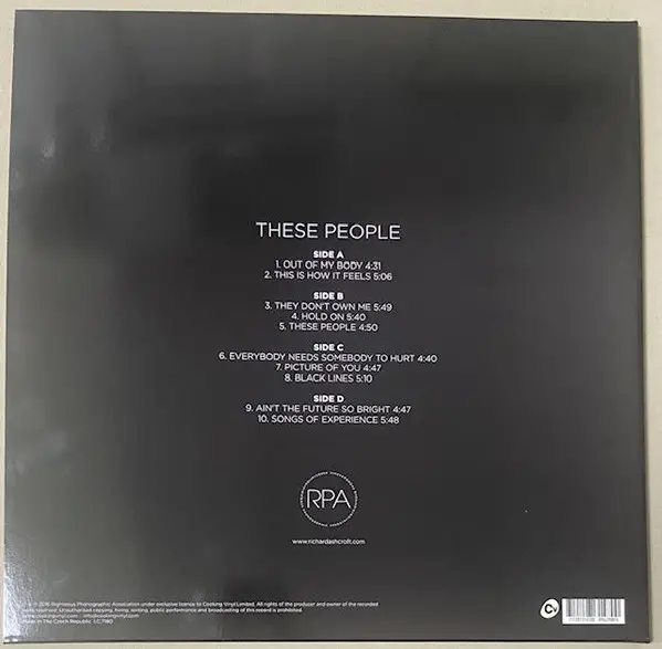 Richard Ashcroft - These People (2 платівки, Прозорий, Синій, Мармур, Альбом, Лимітоване, Перевидання) - фото №2