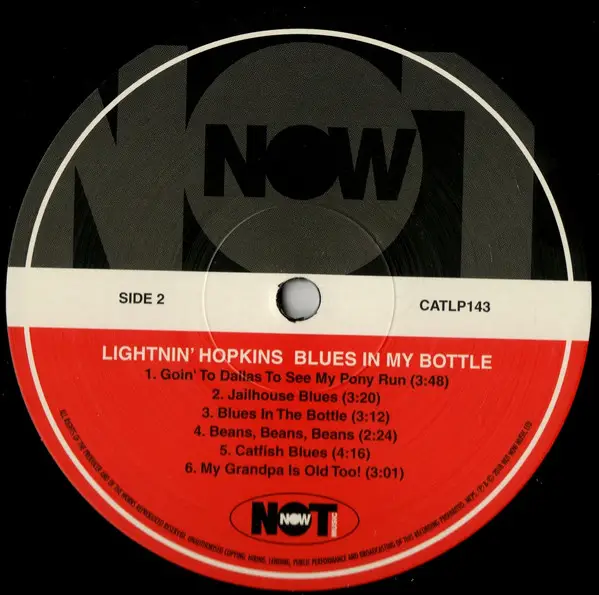 Lightnin' Hopkins - Blues In My Bottle (LP, Album, Reissue) - фото №4