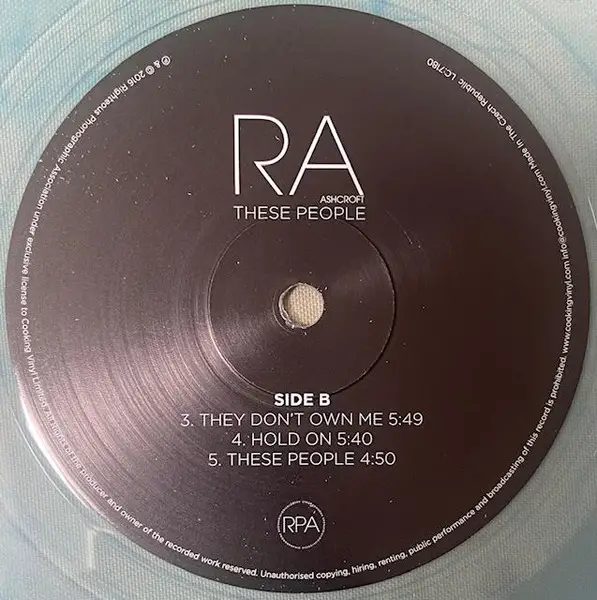 Richard Ashcroft - These People (2 платівки, Прозорий, Синій, Мармур, Альбом, Лимітоване, Перевидання) - фото №6