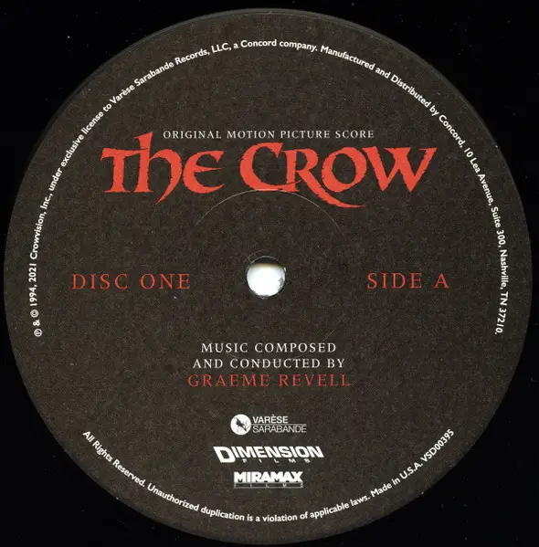 Graeme Revell - The Crow (Original Motion Picture Score) (2 платівки, Альбом, Deluxe видання, Перевидання) - фото №3
