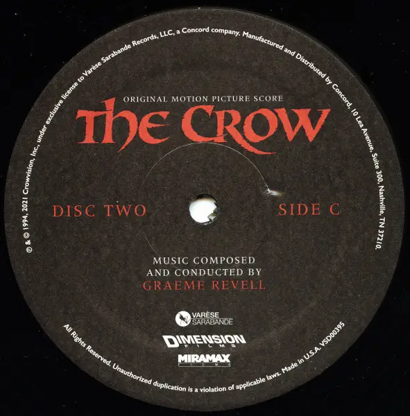 Graeme Revell - The Crow (Original Motion Picture Score) (2 платівки, Альбом, Deluxe видання, Перевидання) - фото №5