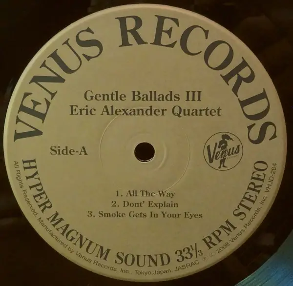 Eric Alexander Quartet - Gentle Ballads III (180 грамм, Лимитированое) - фото №3