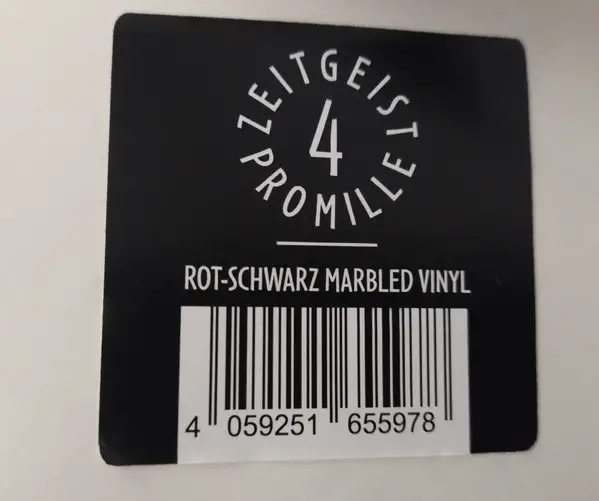 4 Promille - Zeitgeist (red, black, marbled, LP, Album, Stereo) - фото №3