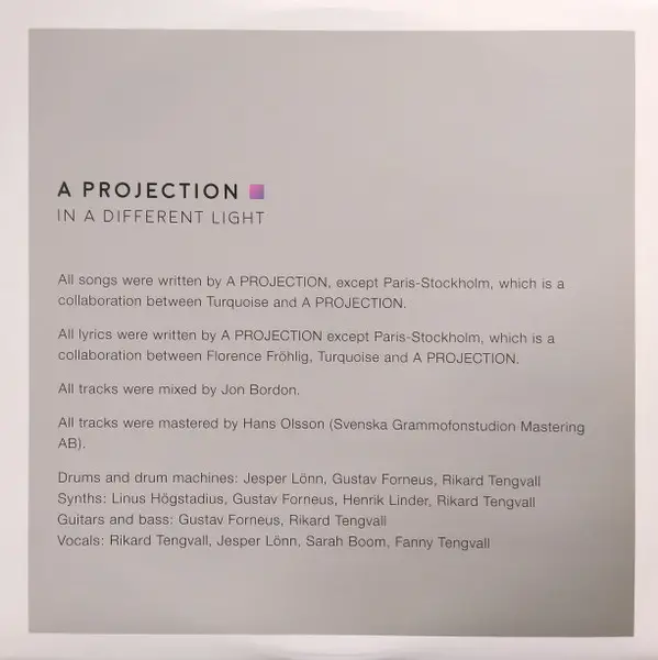 A Projection - In A Different Light (LP, Album, Stereo) - фото №4