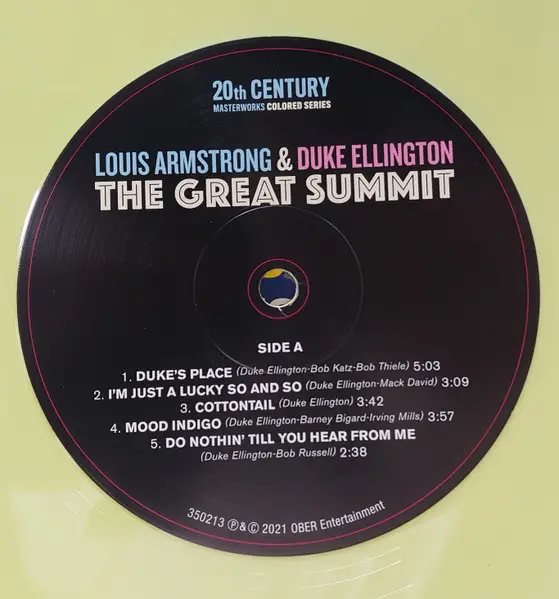 Louis Armstrong & Duke Ellington - The Great Summit (Жёлтый, 180 грамм, Альбом, Лимитированое, Переиздание) - фото №4