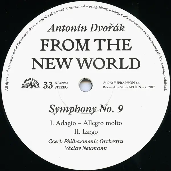 Antonín Dvořák & The Czech Philharmonic Orchestra & Václav Neumann - Symphony No. 9 In E Minor 