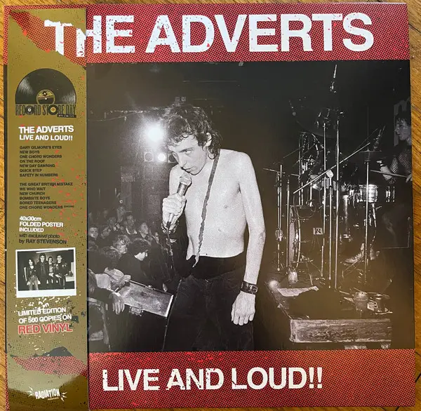 The Adverts - Live And Loud!! (Red, LP, Album, Reissue) - фото №2