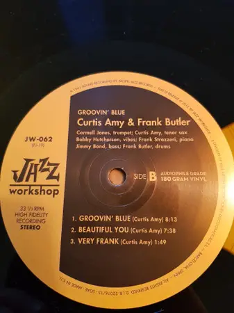 Curtis Amy & Frank Butler - Groovin' Blue (180 грамм, Альбом, Лимитированое, Переиздание, Ремастеринг) - фото №3