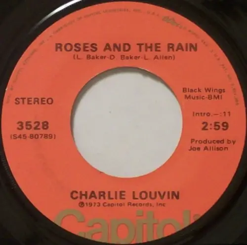 Charlie Louvin - Bottom Of The Fifth / Roses And The Rain (45 об/хв, Сінгл) - фото №2