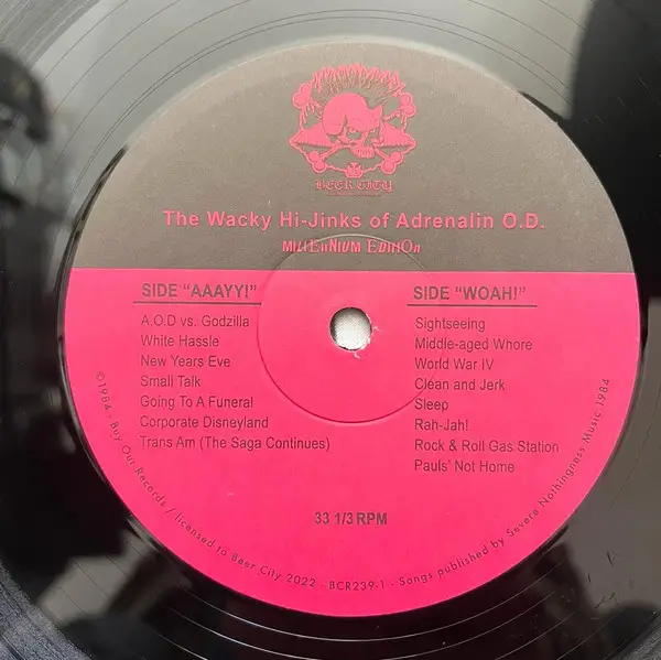Adrenalin O.D. - The Wacky Hi-Jinks of Adrenalin O.D. (LP, Stereo) - фото №6