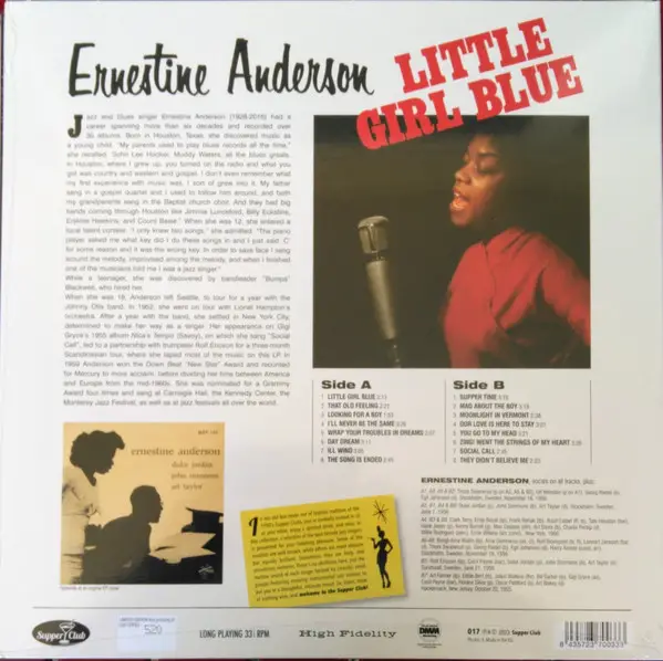 Ernestine Anderson - Little Girl Blue (Альбом, Лимитированое, Пронумерованный, Переиздание) - фото №2