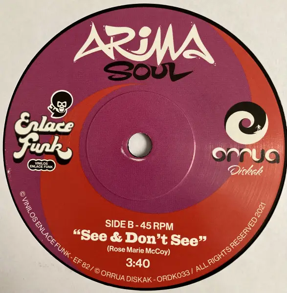 Arima Soul - Ez Gara Ikusten / See & Don't See (45 об/мин, Сингл) - фото №4