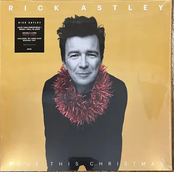 Rick Astley - Love This Christmas / When I Fall In Love (Красный, 45 об/мин, Сингл, Лимитированое)