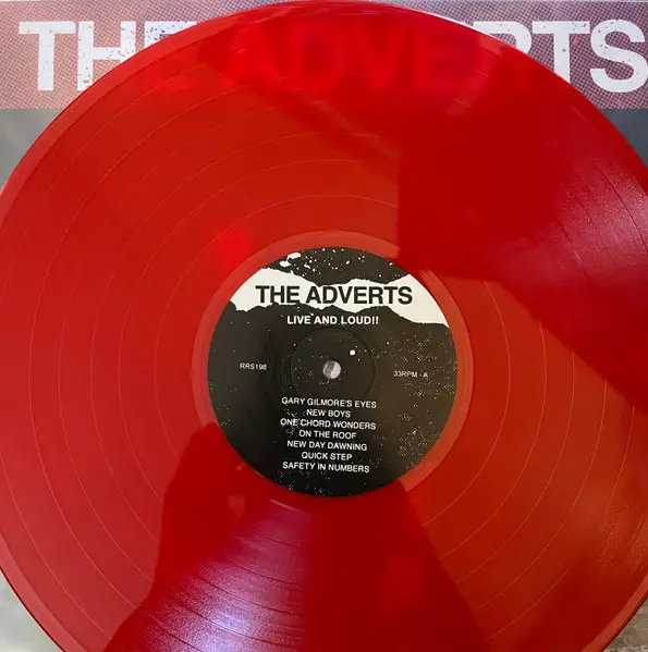 The Adverts - Live And Loud!! (Red, LP, Album, Reissue) - фото №4