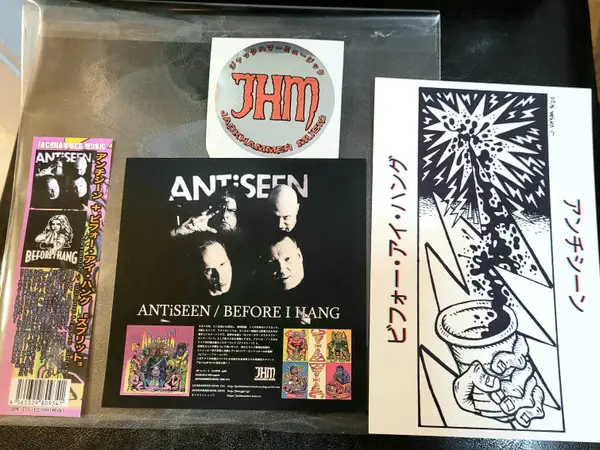 Antiseen & Before I Hang - Antiseen / Before I Hang (Фиолетовый, Мрамор, 45 об/мин, Лимитированое) - фото №6