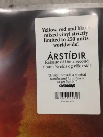 Árstíðir - Svefns Og Vöku Skil (Жёлтый, Красный, Чёрный, Альбом, Лимитированое, Переиздание) - фото №2
