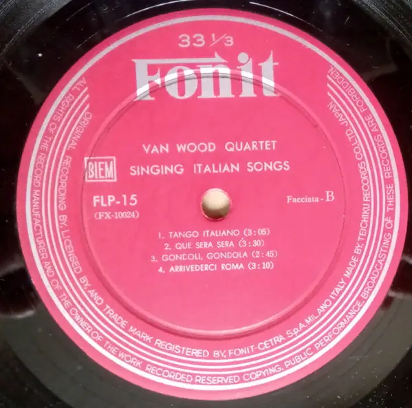 Van Wood Quartet - Singing Italian Songs - фото №4