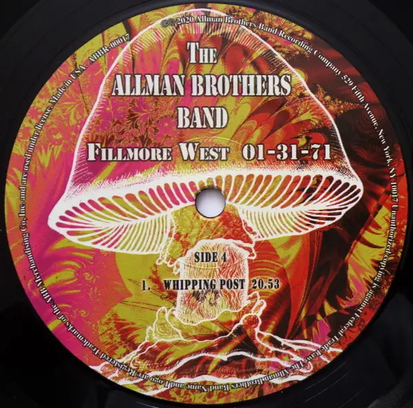 The Allman Brothers Band - Fillmore West 1-31-71 (2 платівки) - фото №9