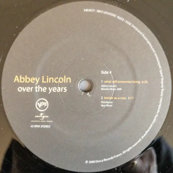 Abbey Lincoln - Over The Years (2 пластинки, LP, Album, Reissue) - фото №6