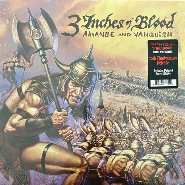 3 Inches Of Blood - Advance And Vanquish (Orange, Black, LP, Album, Stereo)