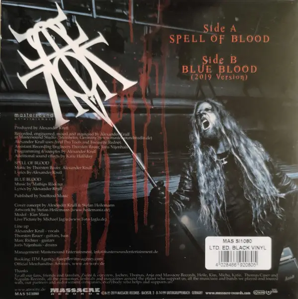 Atrocity - Spell Of Blood (45 об/мин, Сингл, Лимитированое) - фото №2
