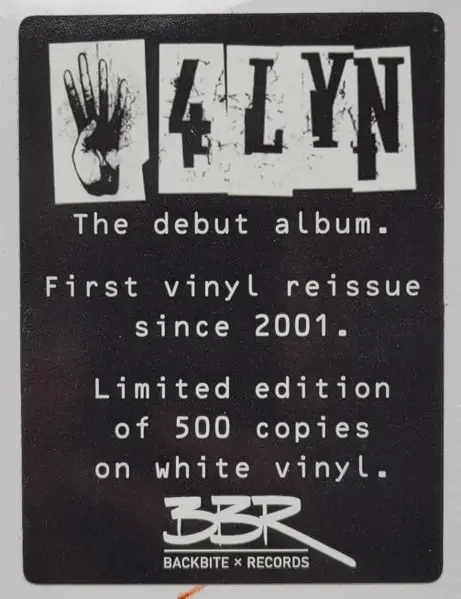 4LYN - 4LYN (2 платівки, White, LP, Album, Reissue, Stereo) - фото №2