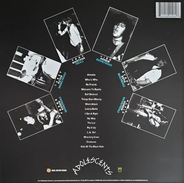 Adolescents - Live 1981 And 1986 (Green, LP, Album, Reissue) - фото №2