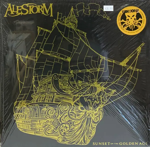 Alestorm - Sunset On The Golden Age (2 пластинки, Чёрный, Золотой, Брызги, Record Store Day, Лимитированое, Специальное издание)