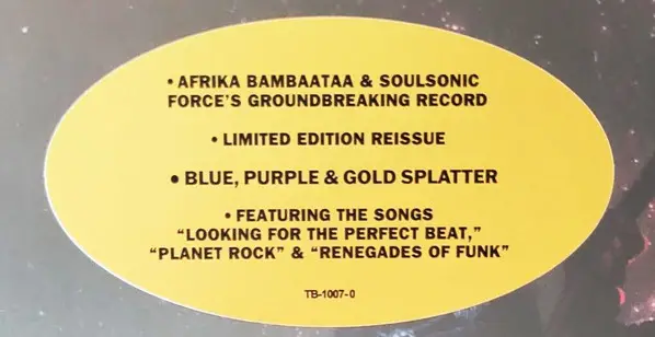 Afrika Bambaataa & Soulsonic Force - Planet Rock - The Album (Clear, Blue, Purple, Gold, splatter, 180g, LP, Album, Reissue) - фото №3