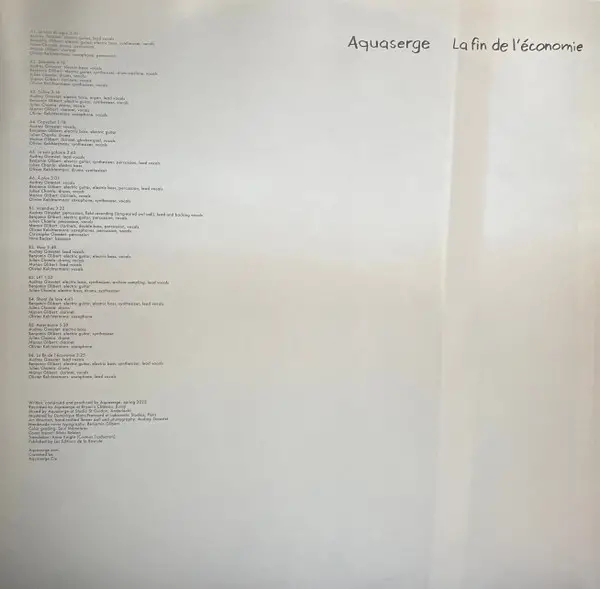 Aquaserge - La Fin De L'Economie (Альбом) - фото №3